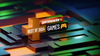 GamesRadar+ year in review hero image which shows 'Game of the Year 2024' text displayed in a glowing plus symbol