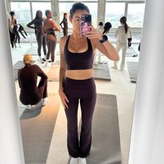 Best Pilates leggings: Features Editor Mischa Anouk-Smith in H&M Pilates flares