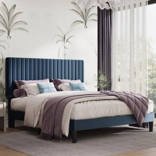 Dunphy Upholstered Platform Bed with Adjustable Headboard