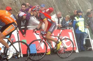 Chris Horner (Radioshack) rode himself into the Tour's top 10 with a strong ascent of the col du Tourmalet.