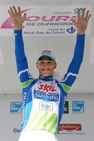Marcel Kittel (Skil-Shimano) on the podium