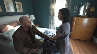 (L-R) Chris Sullivan as Chris Payne and Lucy Liu as Rebecca Payne in "Presence"