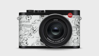 Leica Q2 | Disney “100 Years of Wonder” Edition, camera decorated with Mickey Mouse sketches