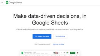 Google Sheets website screenshot