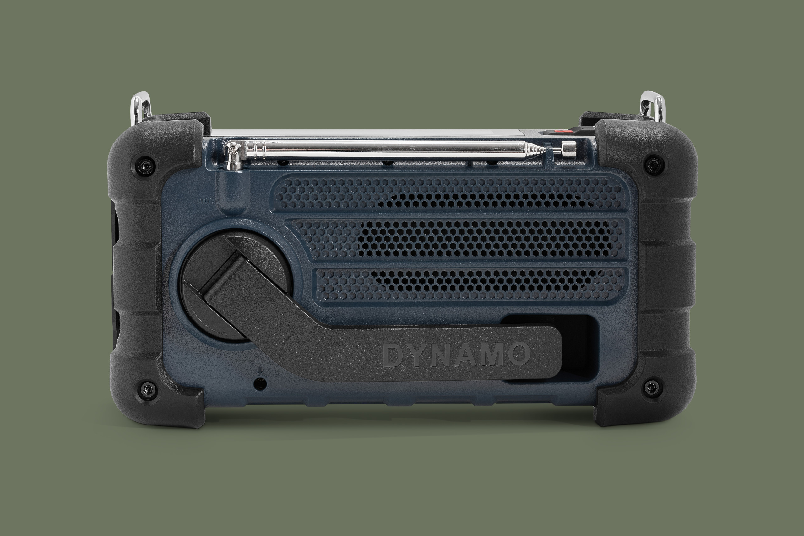 The SolarDAB 99 has an integral dynamo crank