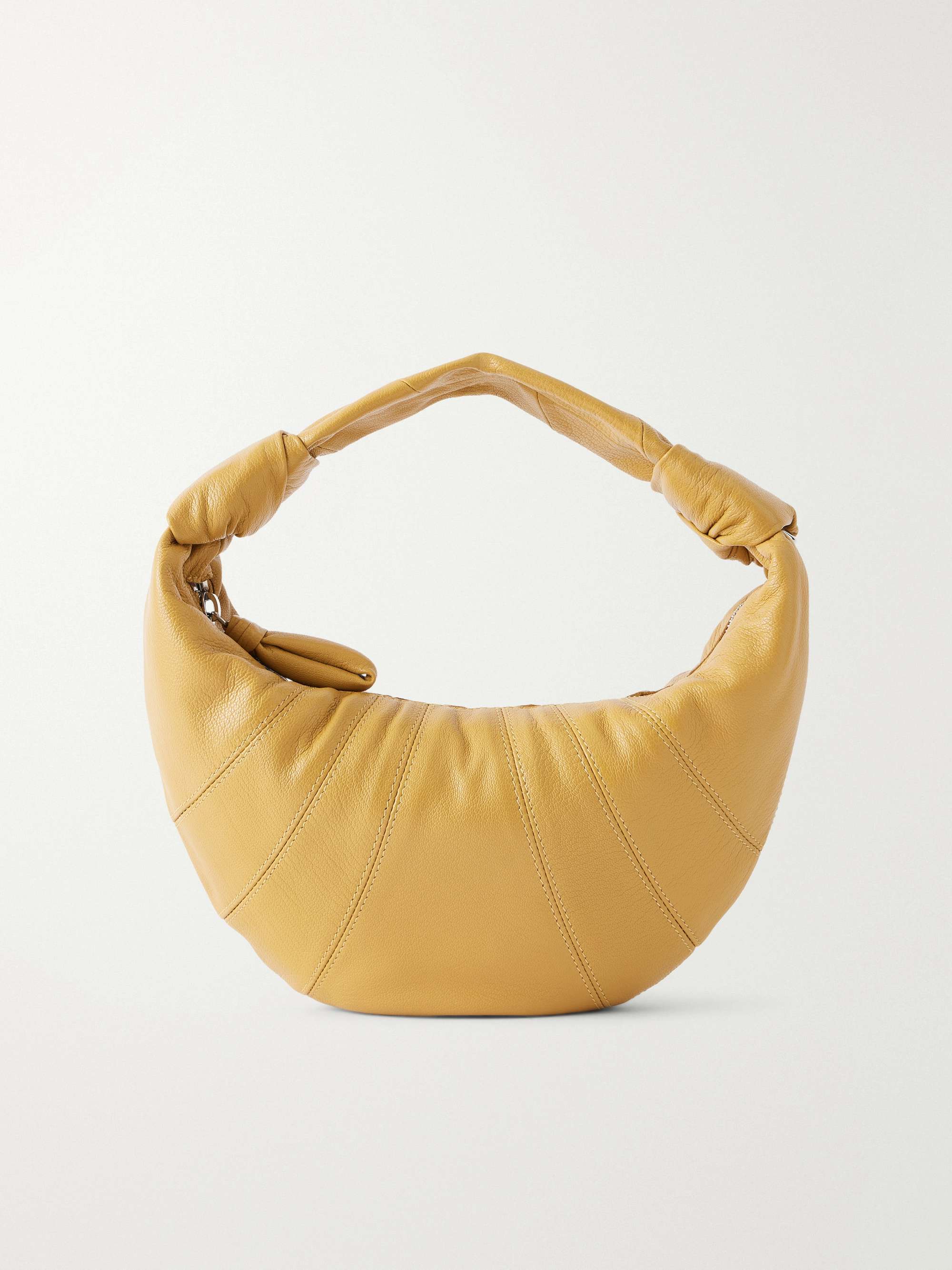 Mini Fortune Croissant Paneled Leather Shoulder Bag