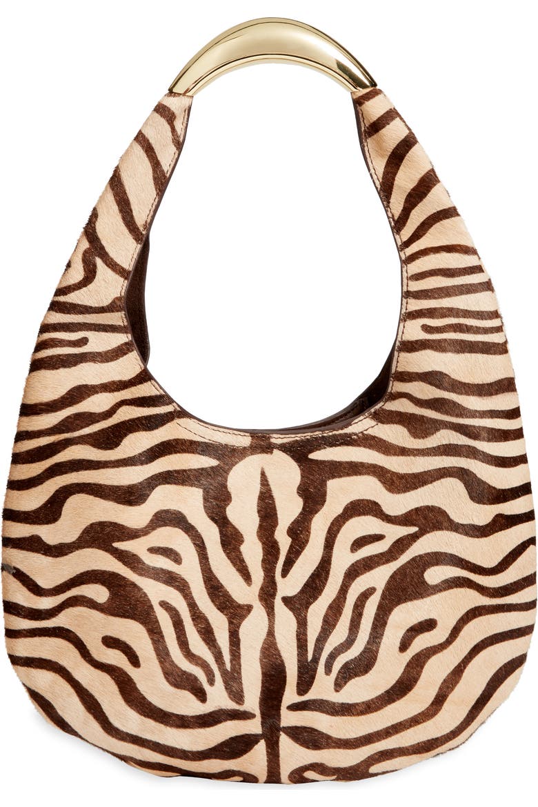 Kairo Zebra Genuine Calf Hair Shoulder Bag