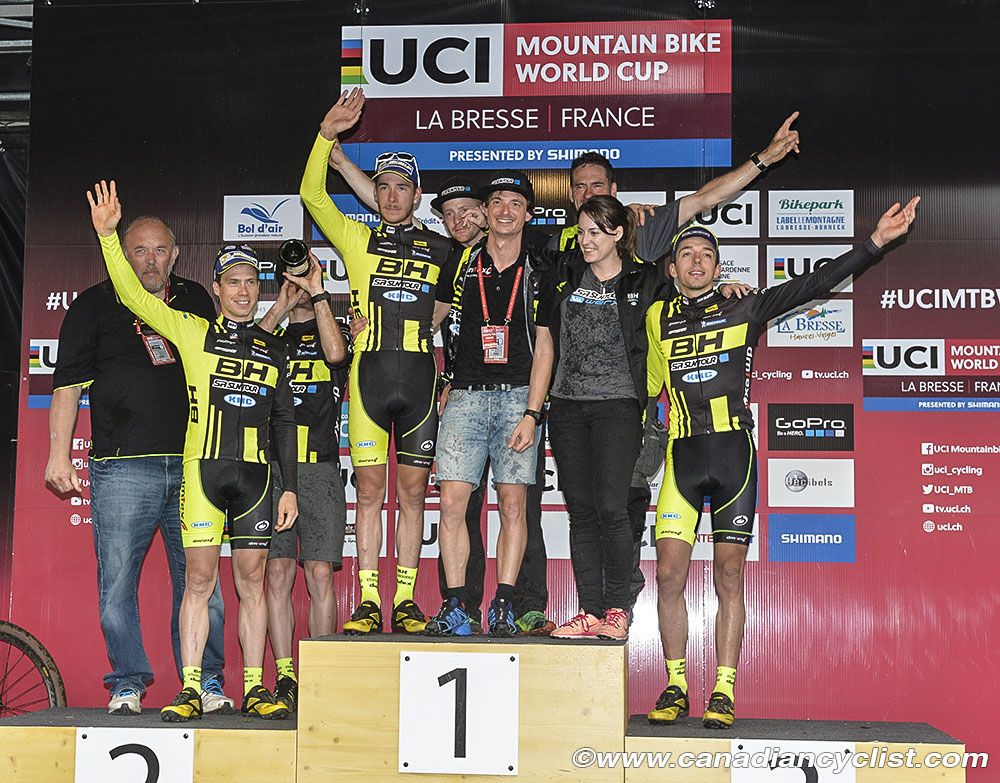 Top team on the day (BH-SR Suntour-KMC)