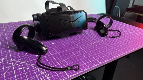 VR headset on a table.