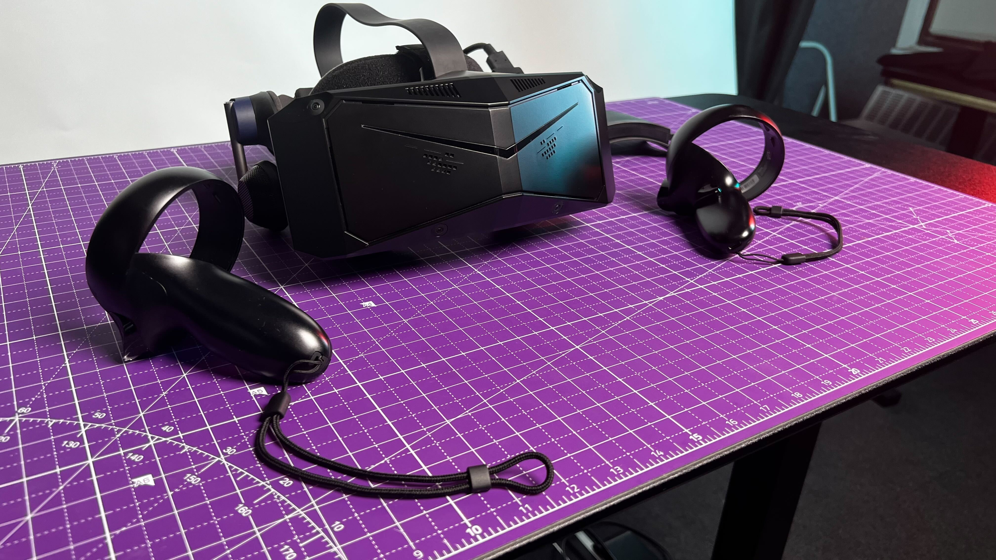 VR headset on a table.
