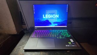 Lenovo Legion Slim 7i (2023) on a table