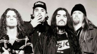 Machine Head posing for a photograph in 1994