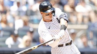 New York Yankees' Aaron Judge at bat