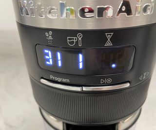 KitchenAid Burr Coffee Grinder controls