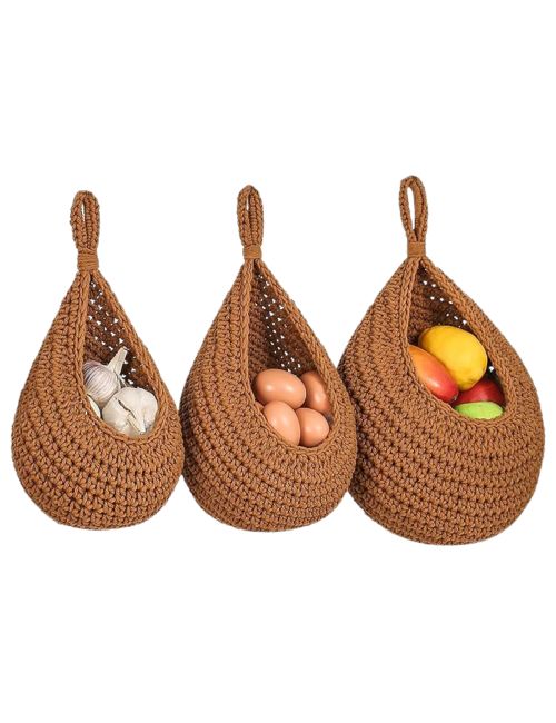 Wall Hanging Fruit Baskets, Set of 3