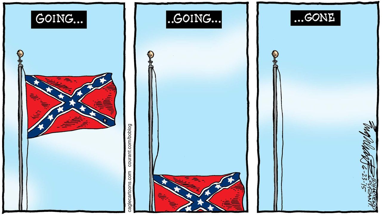 Editorial cartoon U.S. Confederate Flag