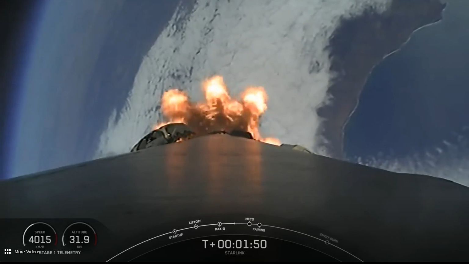 SpaceX launches fresh group of Starlink satellites from foggy