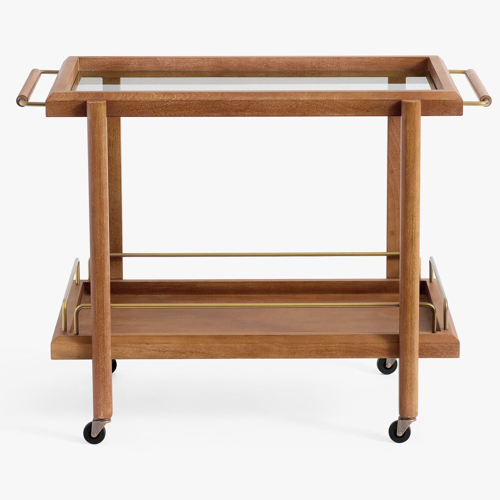 Wooden bar cart