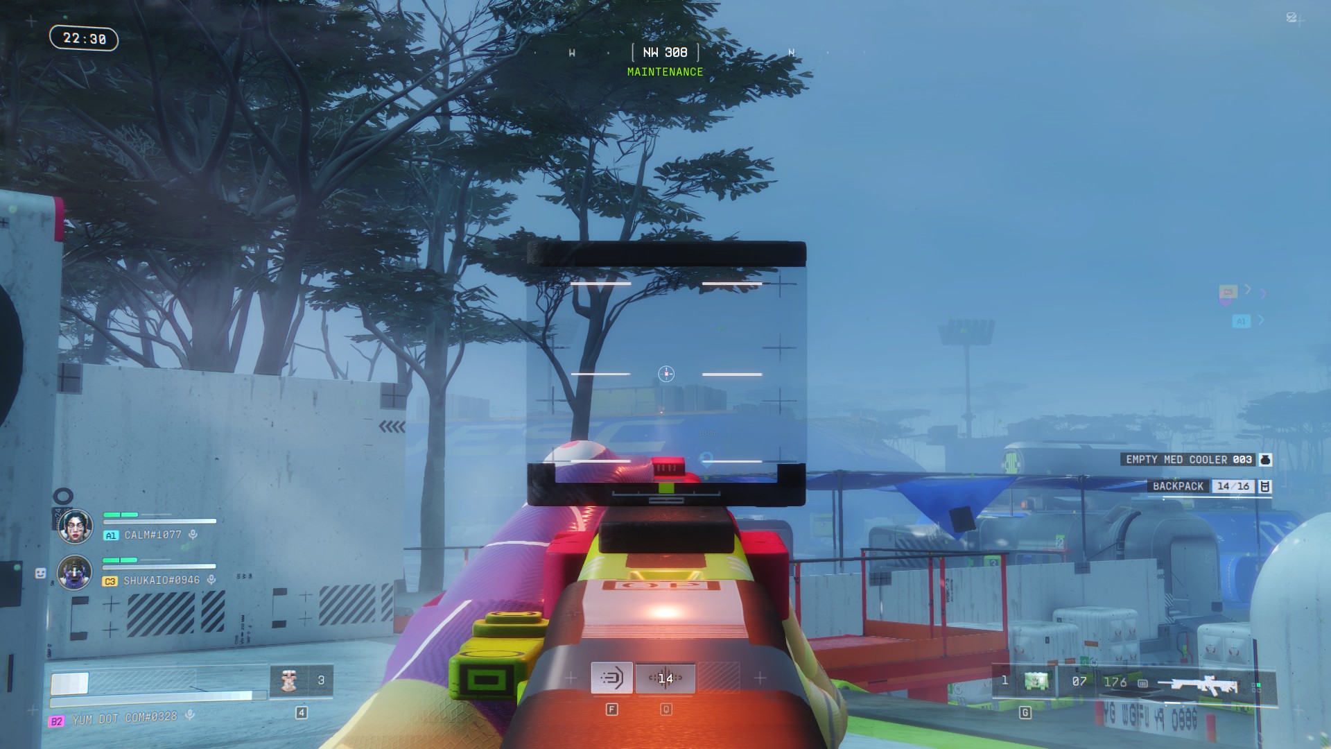 A Marathon screenshot from a first-person perspective.