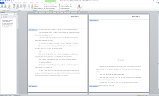 a screenshot of Microsoft Word 2010 with headers and footers open