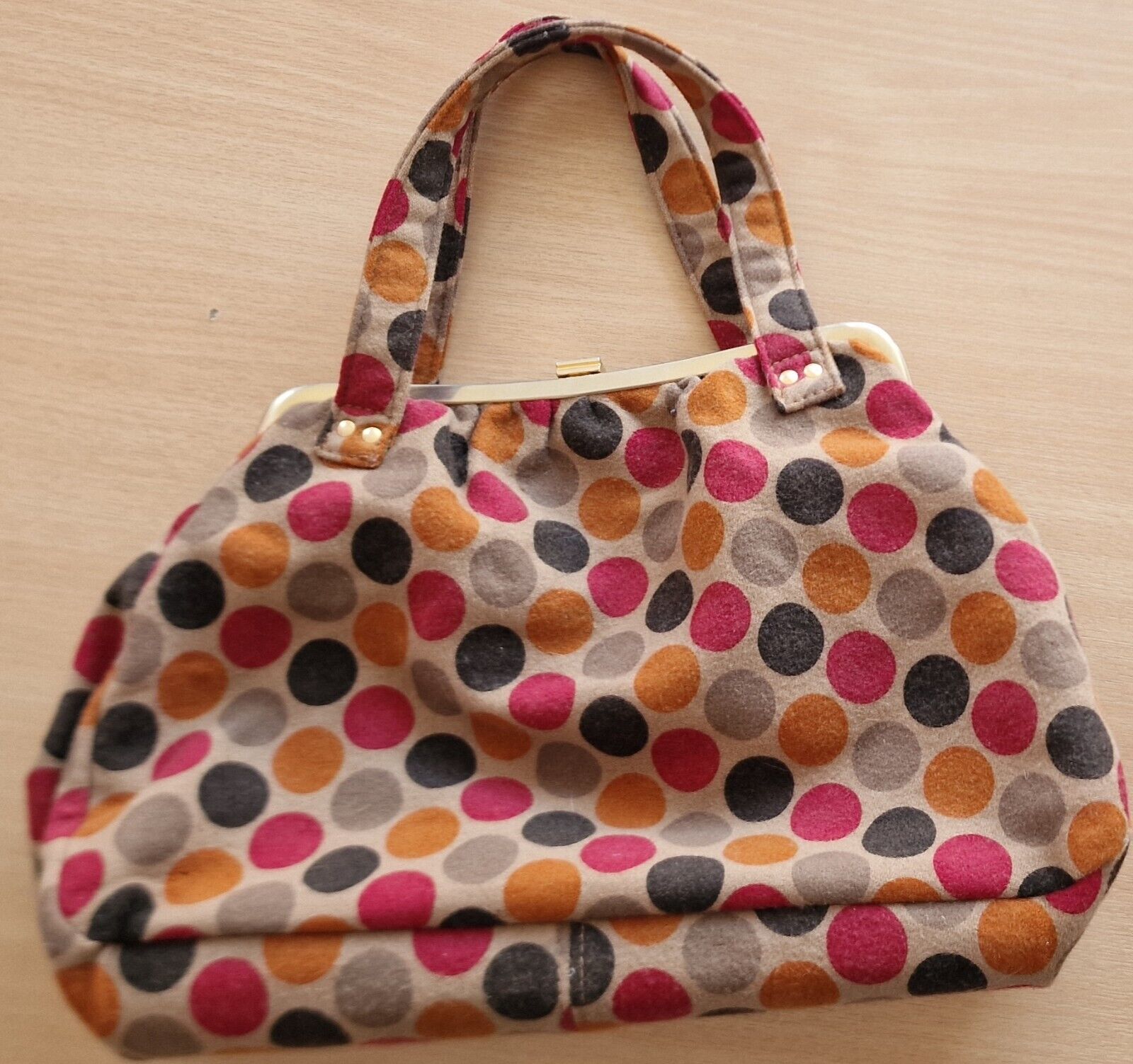 Vintage Ginka Polka Dot Hand Bag