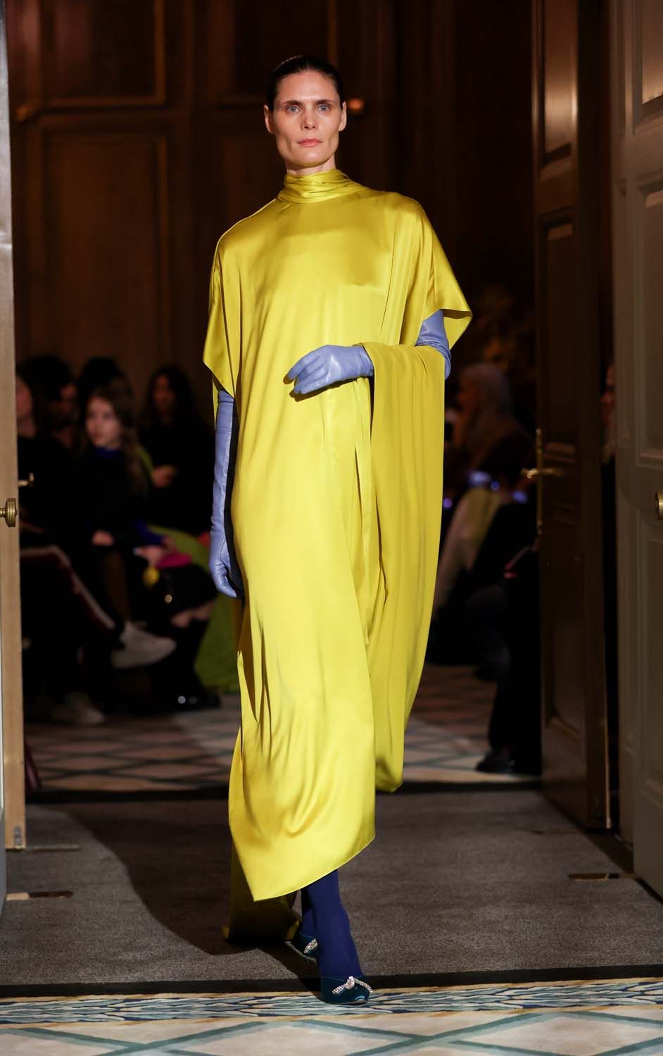 on the runway at London Fashion Week AW23