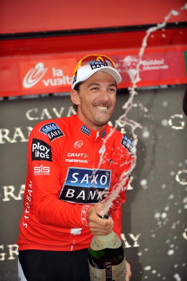 Cancellara had no trouble with the champagne.