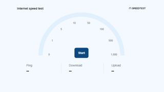 Microsoft's Internet speed test, in Bing