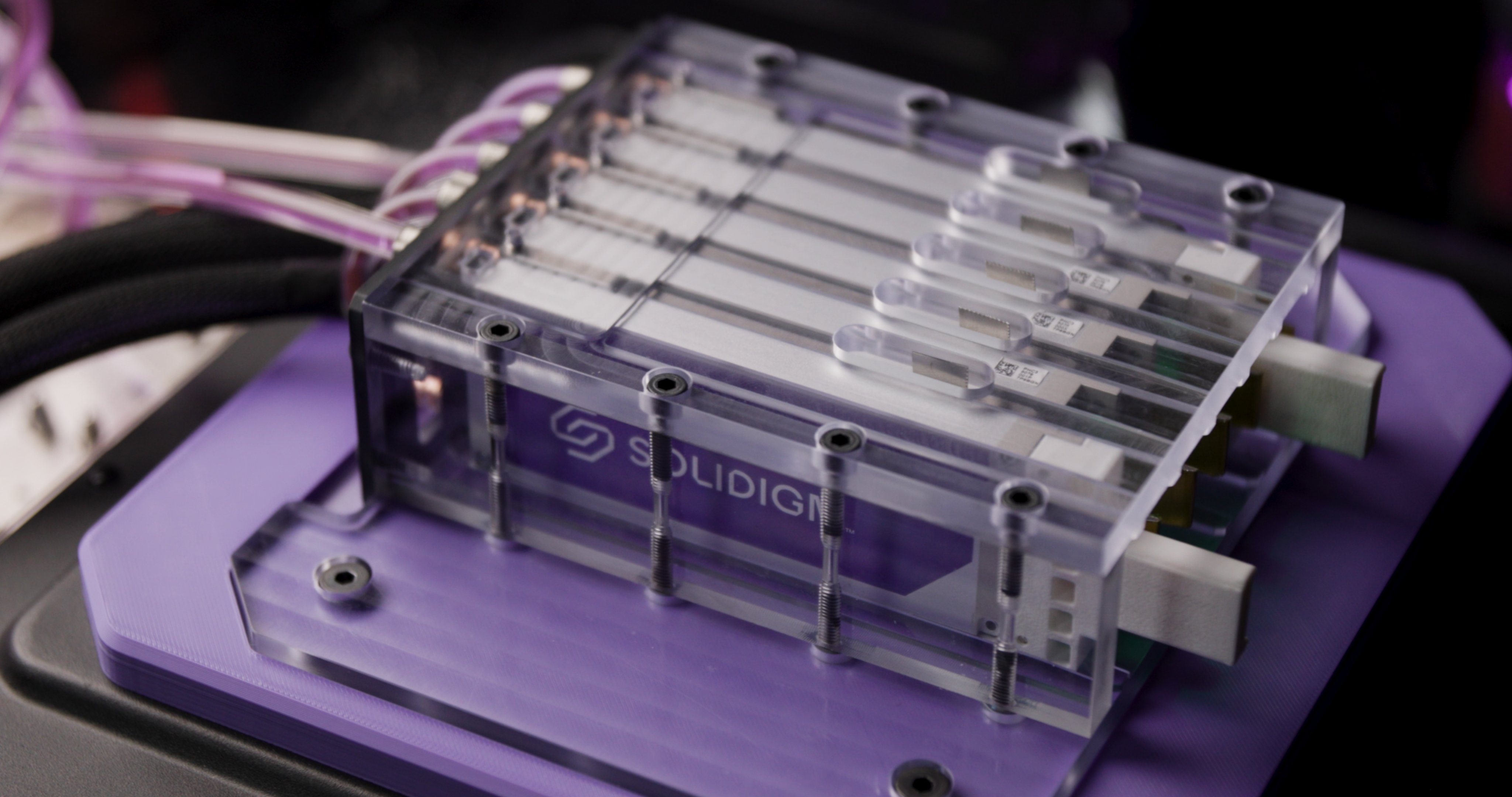 A set of liquid-cooled Solidigm D7-P1010 liquid-cooled SSDs
