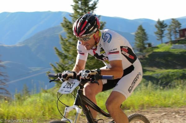 David Harrison (Dollarhide) gives maximum effort on the climb