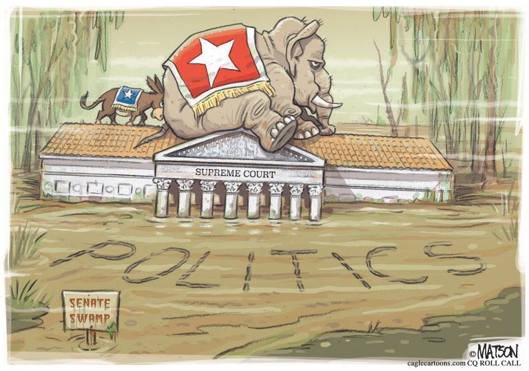 Political Cartoon U.S. SCOTUS GOP Democrats