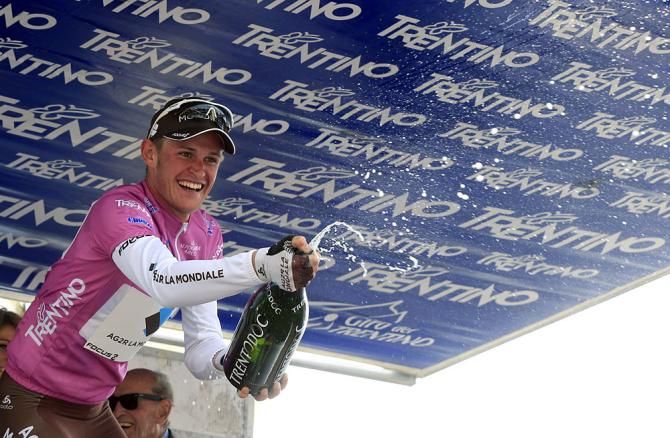 Maxime Bouet (AG2R - La Mondiale) on the podium