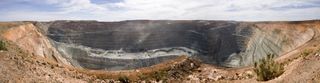 The Superpit, located in Kalgoorlie in central Western Australia, the country’s largest open pit gold mine