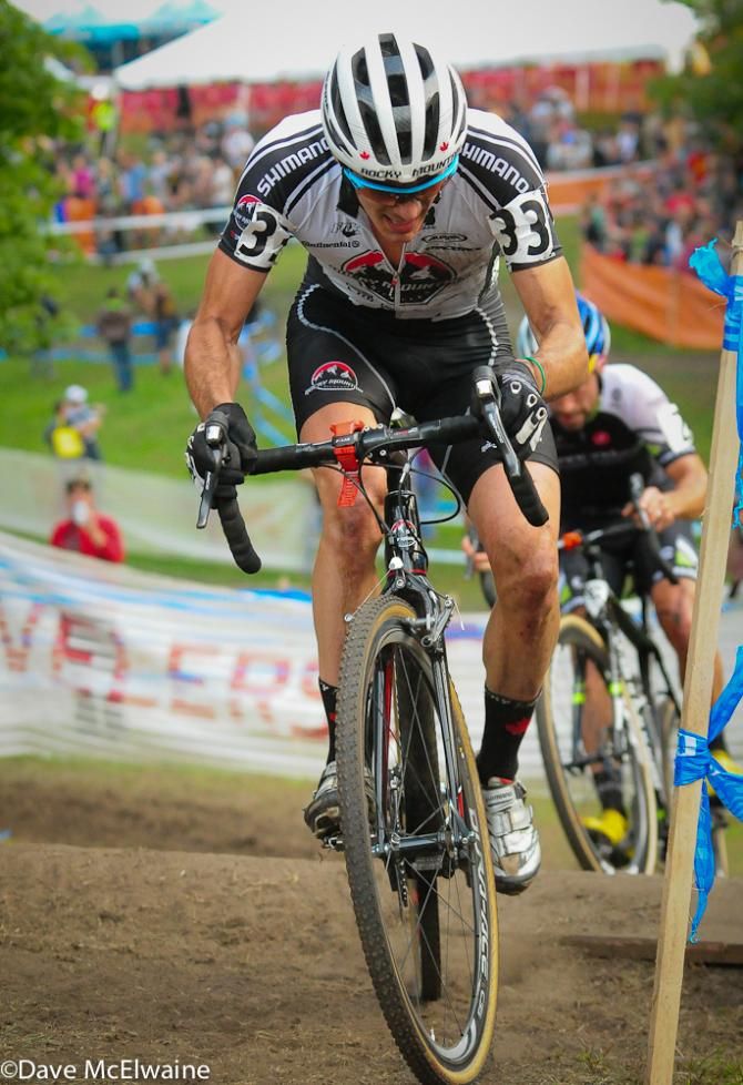 Raphael Gagne (Rocky Mountain) had no trouble riding the first set of stairs