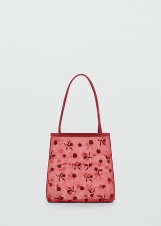 MANGO, Flower-Embroidered Mesh Bag - Women | Mango Usa