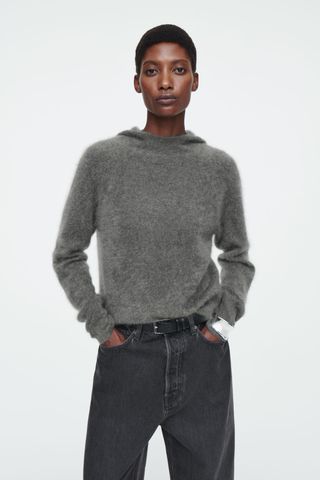 Textured Pure Cashmere Hoodie