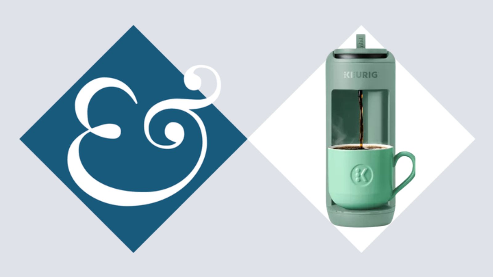 Keurig K-Mini Mate In Green on a future background