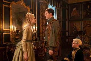 Elle Fanning and Nicholas Hoult in Hulu's The Great