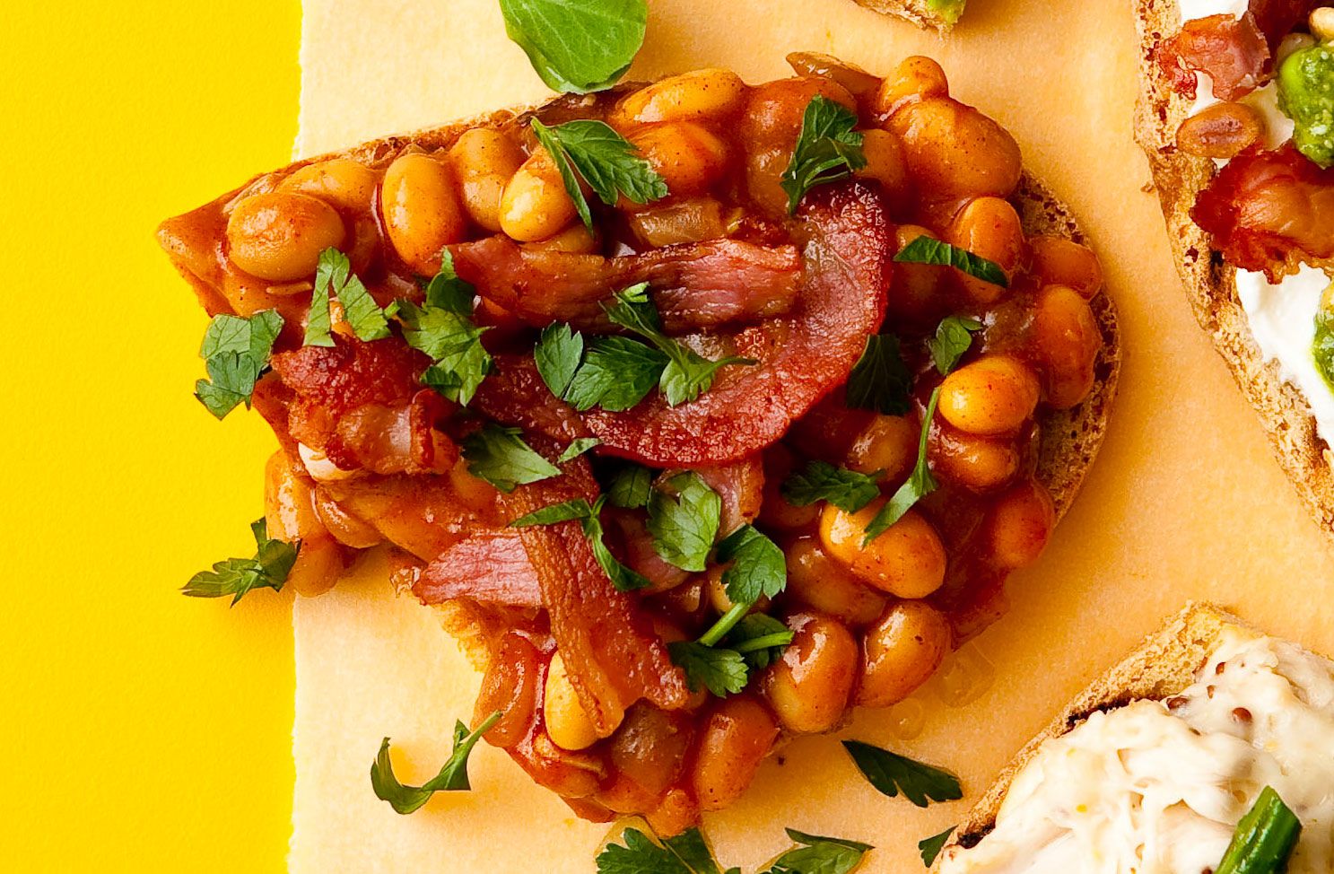 Smoky beans with bacon on toast recipe