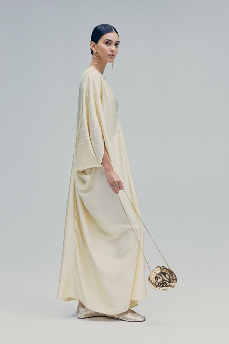 Satin Kaftan Dress