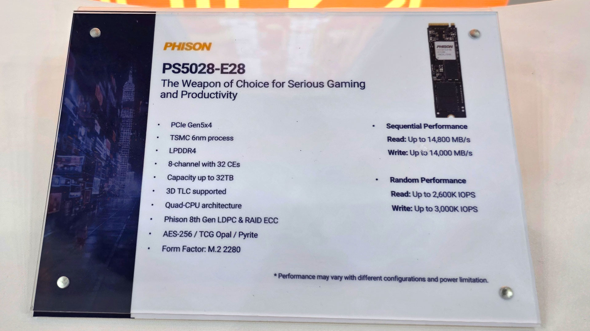 Phison's 113.6 GB/s Apex RAID demo at Computex