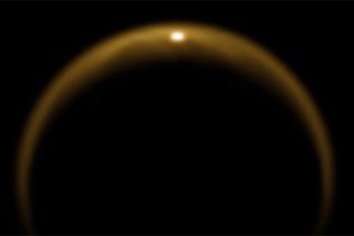 Hydrocarbon lake on Saturn's moon Titan