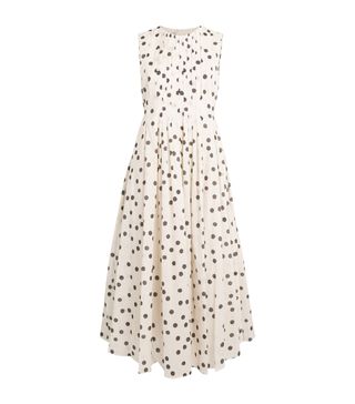 Womens Max Mara White Cotton Polka-Dot Midi Dress | Harrods Uk