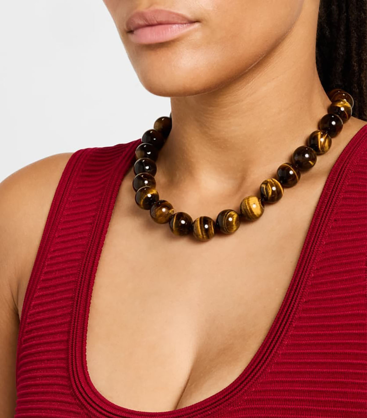 NEST JewelryTiger's Eye Statement Necklace with Toggle, Tiger's Eye Statement Necklace with Toggle