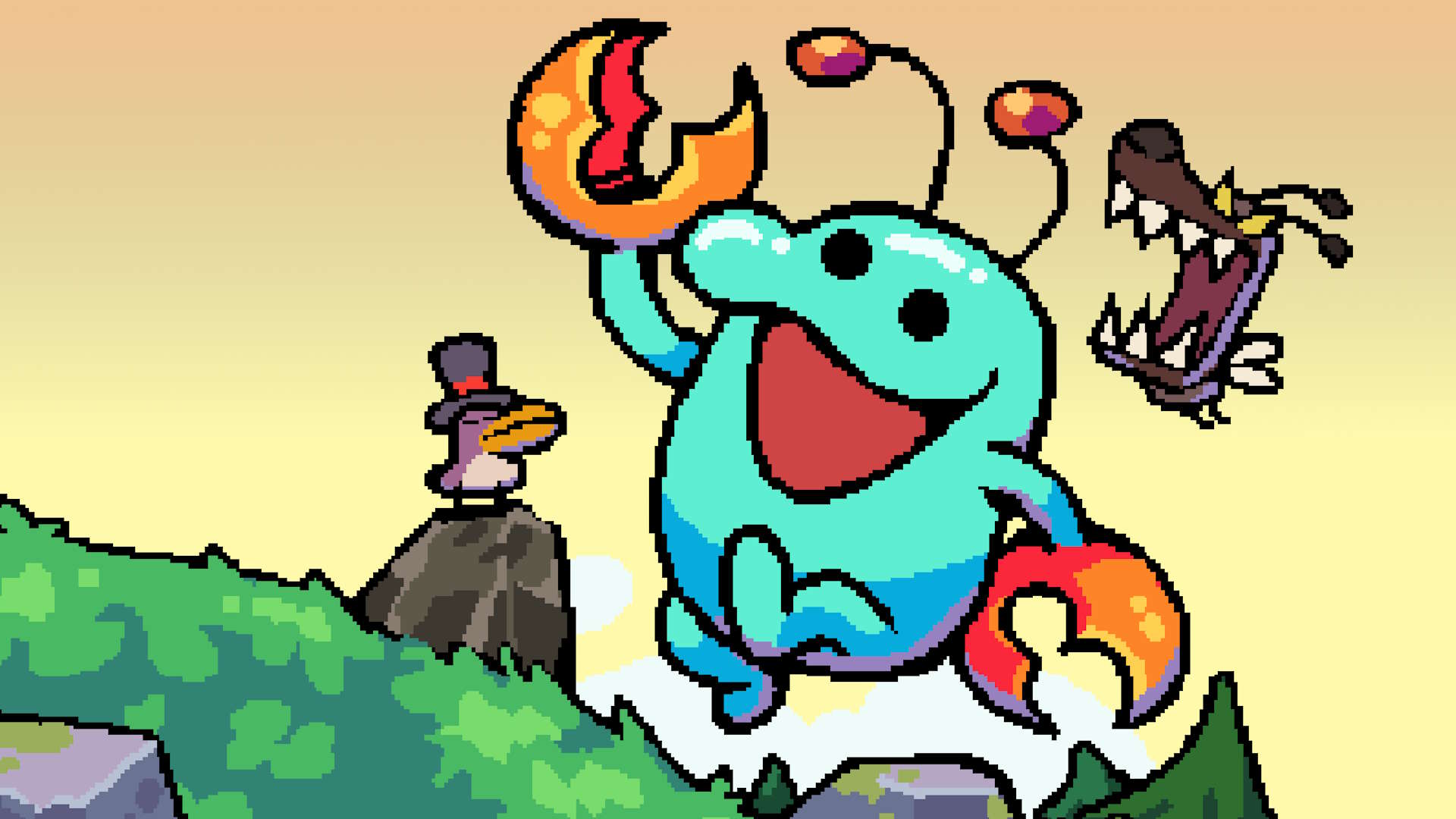 A creature with eye stalks and crab claws in Everything is Crab.