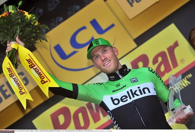 Lars Boom on the podium