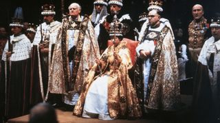Queen Elizabeth II after her coronation ceremony