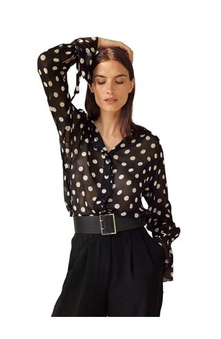 Blus Georgette Polkadot