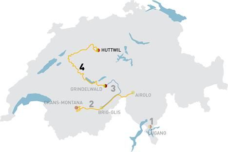 Tour de Suisse - Stage 4 Map