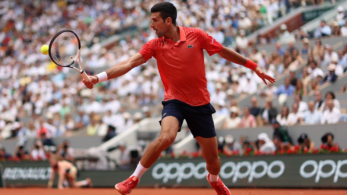 Novak DJokovic during the 2023 French Open.